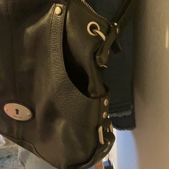 Super Clean Vintage Fossil Leather Handbag - Picture 6 of 11